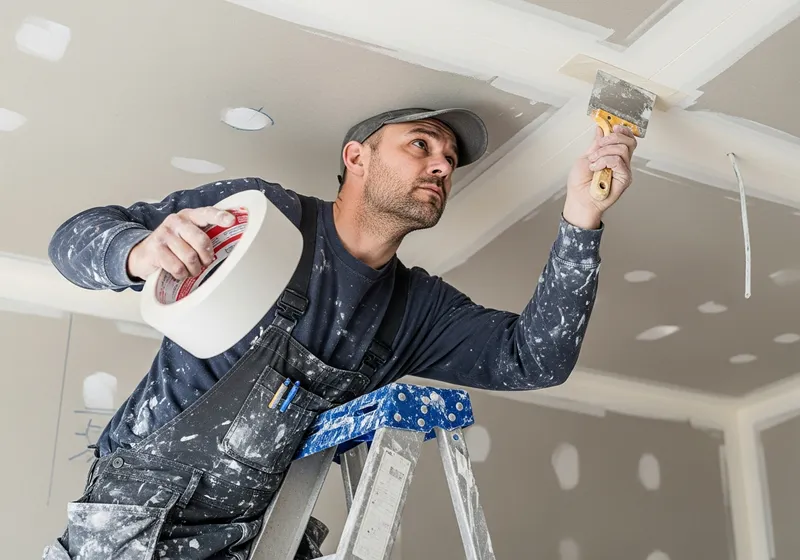 Professional drywall installation in a Sandy, Utah home