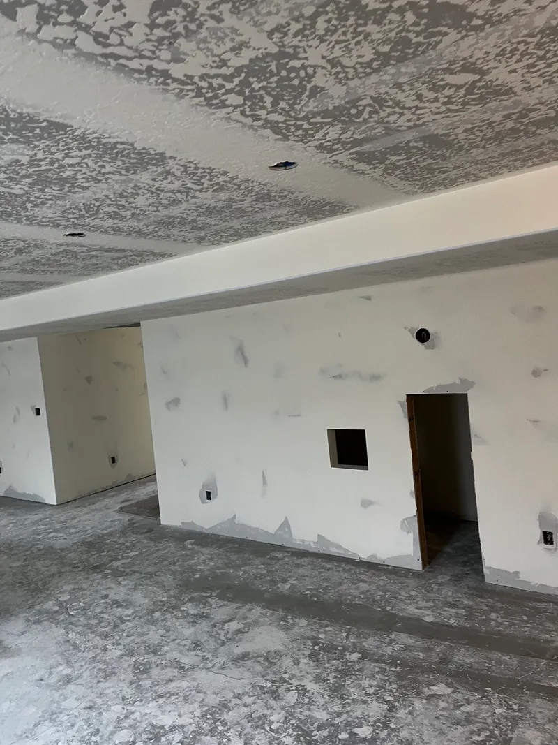 Finished basement drywall and taping work by Drywall Techs in Salt Lake City
